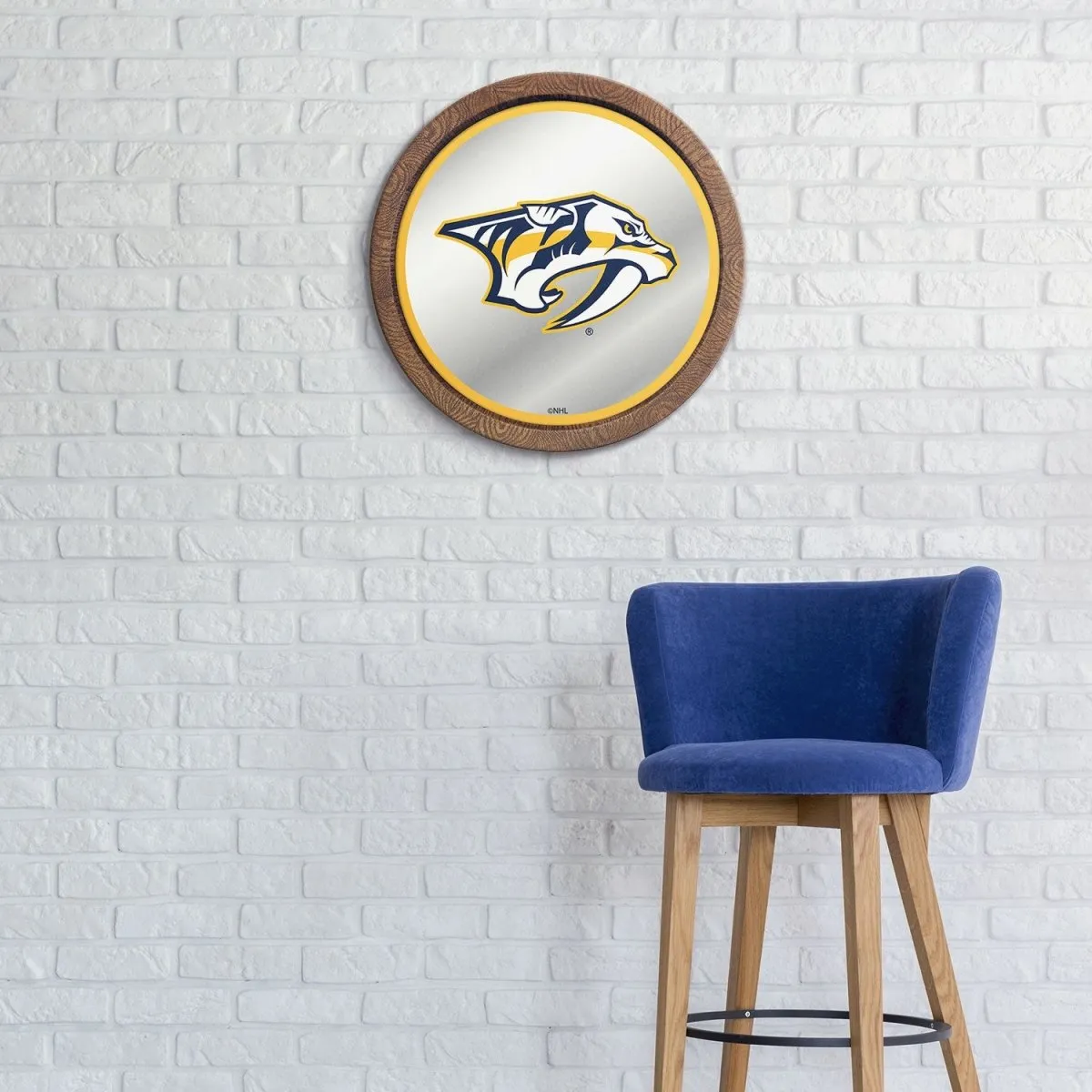 Nashville Predators: Mirrored Barrel Top Wall Sign