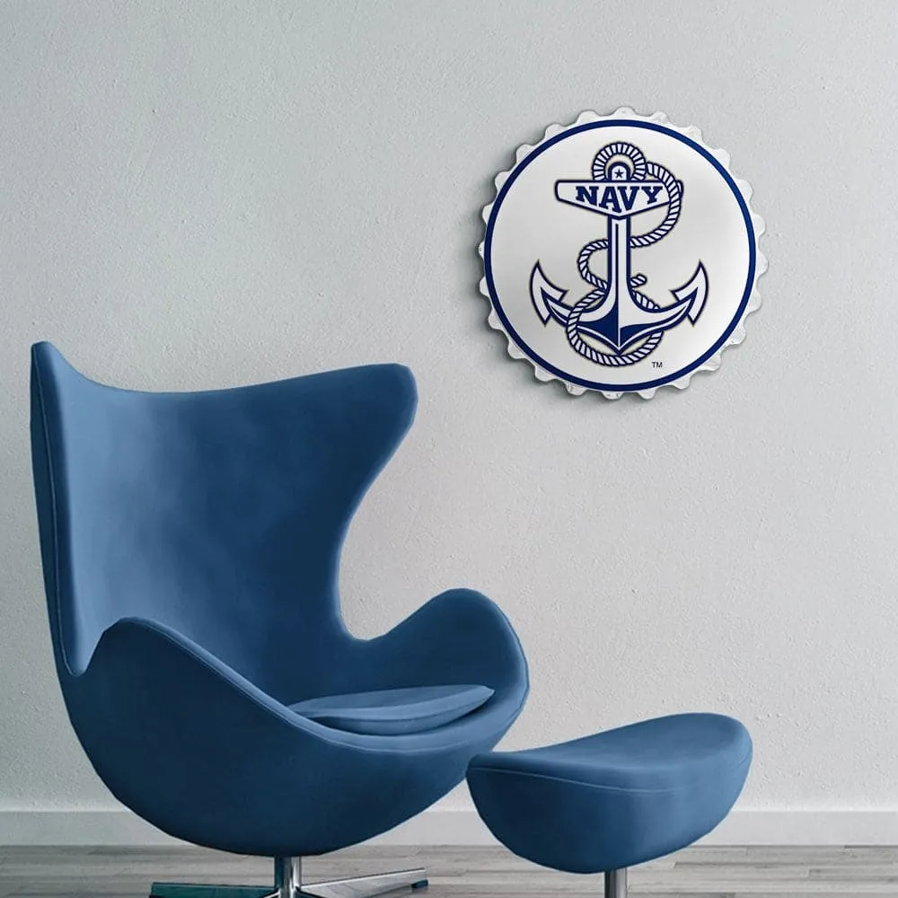 Navy Midshipmen: Anchor - Bottle Cap Wall Sign