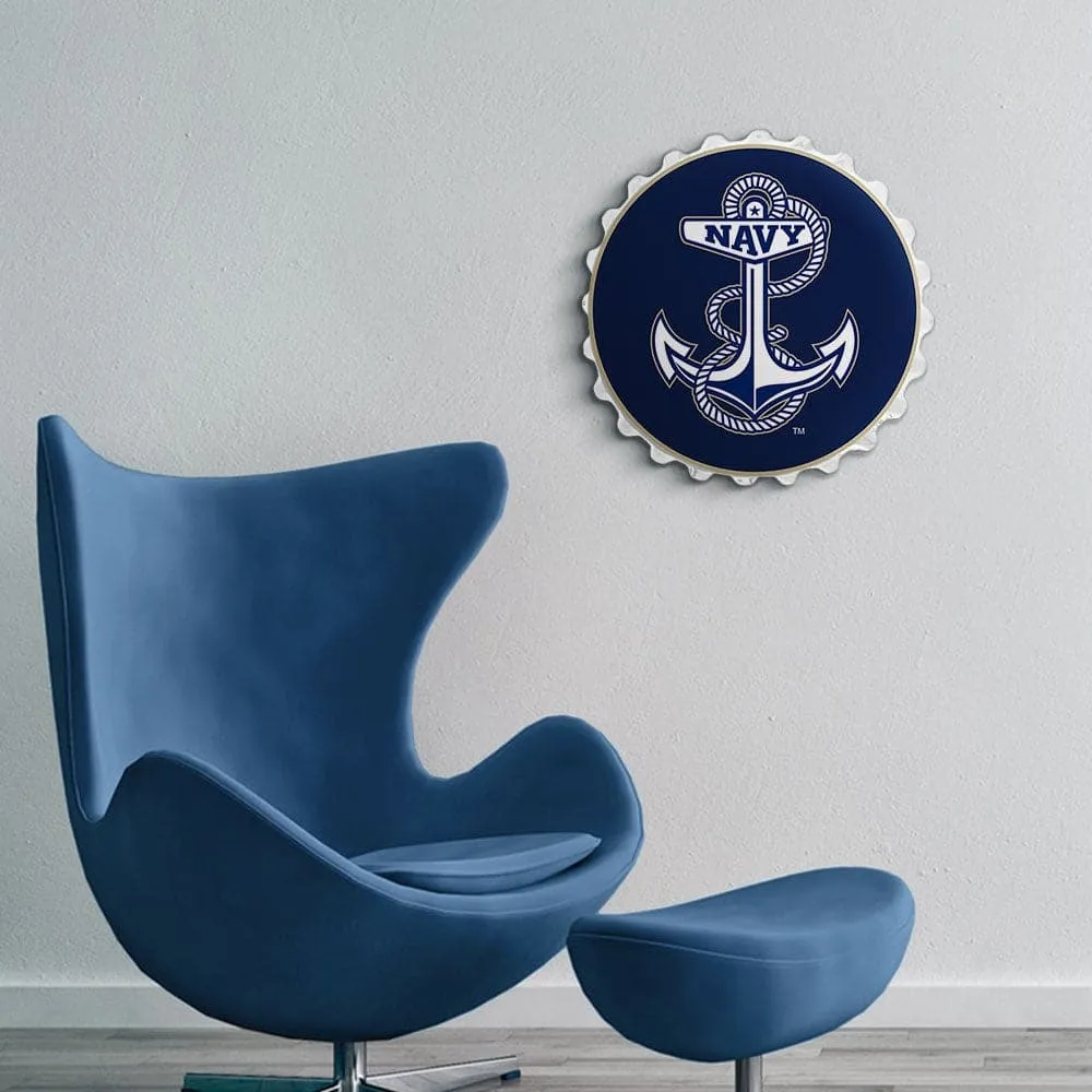 Navy Midshipmen: Anchor - Bottle Cap Wall Sign