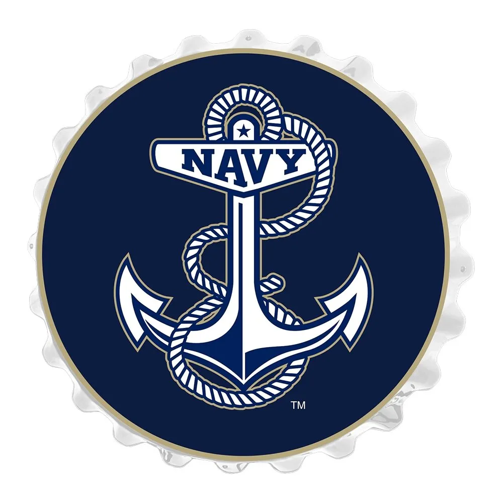 Navy Midshipmen: Anchor - Bottle Cap Wall Sign