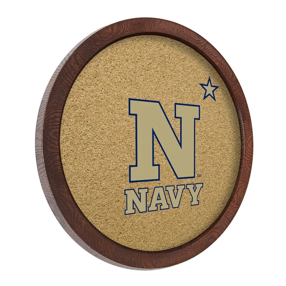 Navy Midshipmen: "Faux" Barrel Top Cork Note Board