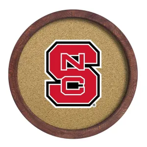 NC State Wolfpack: "Faux" Barrel Framed Cork Board