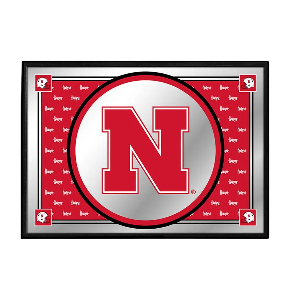 Nebraska Cornhuskers: Framed Mirrored Wall Sign