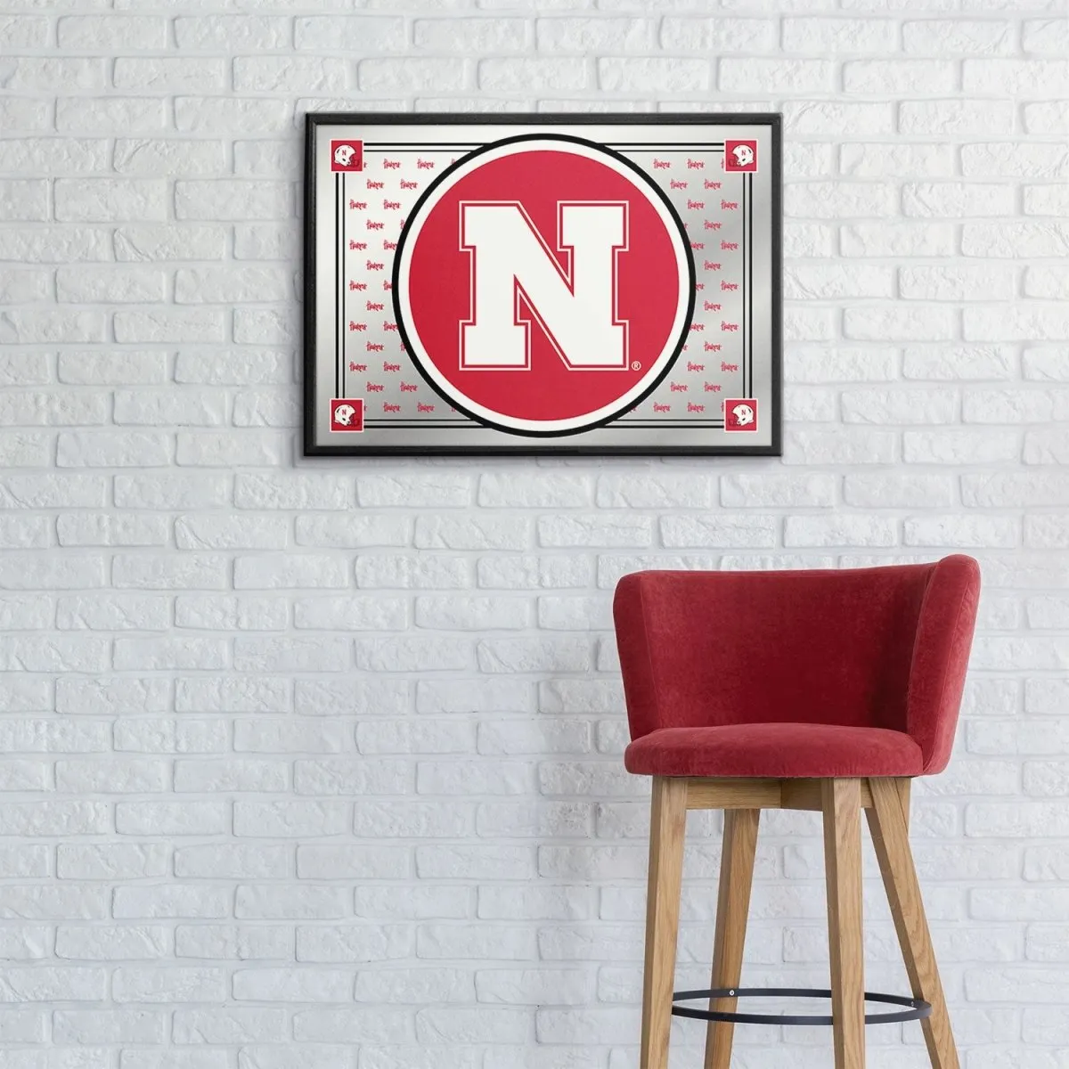 Nebraska Cornhuskers: Framed Mirrored Wall Sign