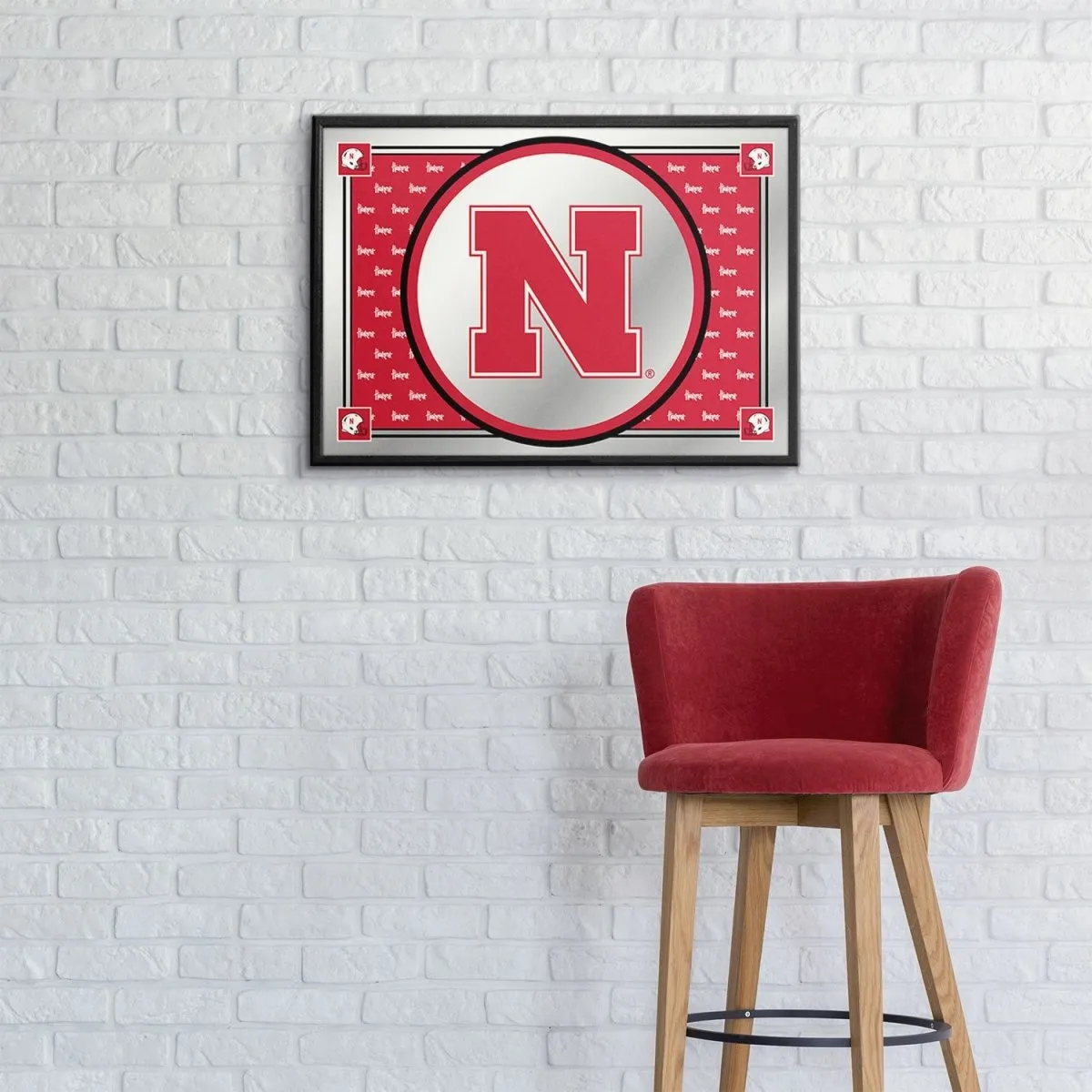 Nebraska Cornhuskers: Framed Mirrored Wall Sign