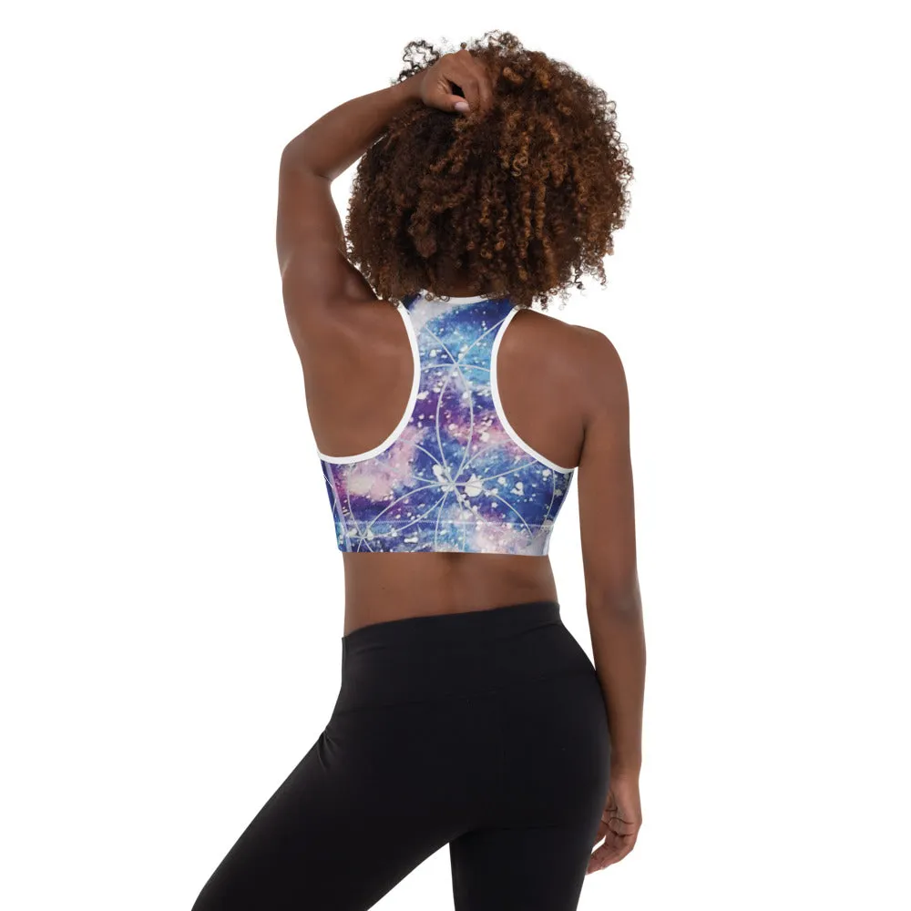 Nebula Seed of Life ~ Wearable Art Cosmic Sacred Geometry Sports Bra