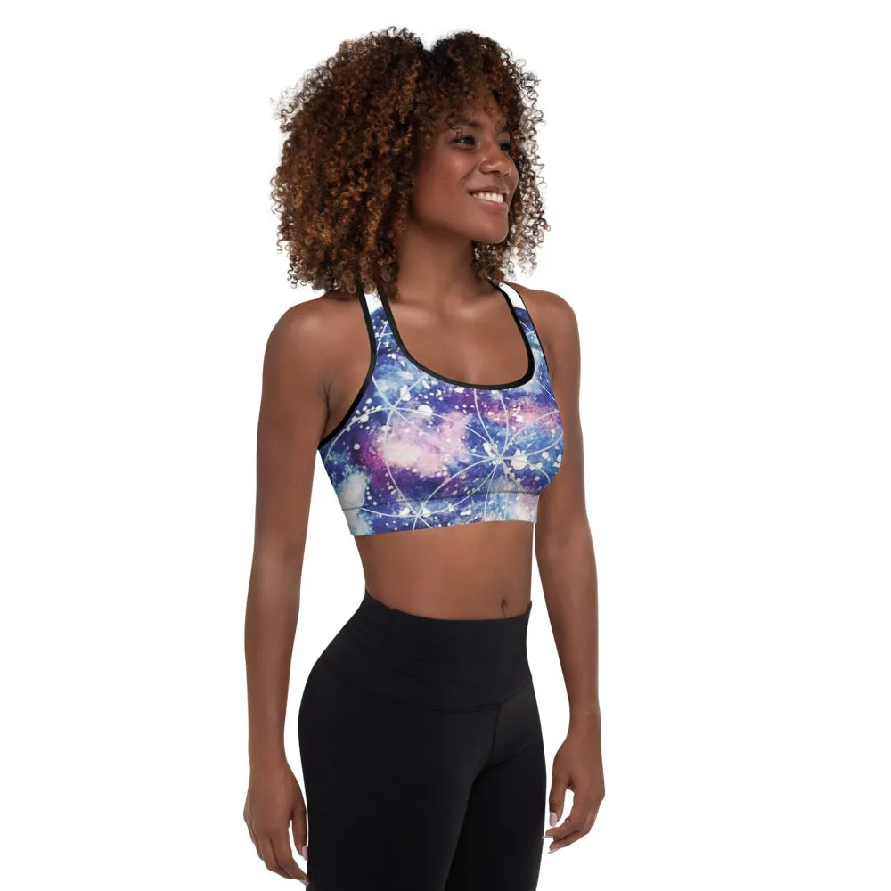 Nebula Seed of Life ~ Wearable Art Cosmic Sacred Geometry Sports Bra