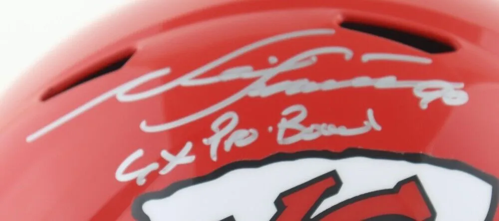 Neil Smith Signed Full Size Kansas City Chiefs Helmet Ins 6x Pro Bowl (Schwartz)