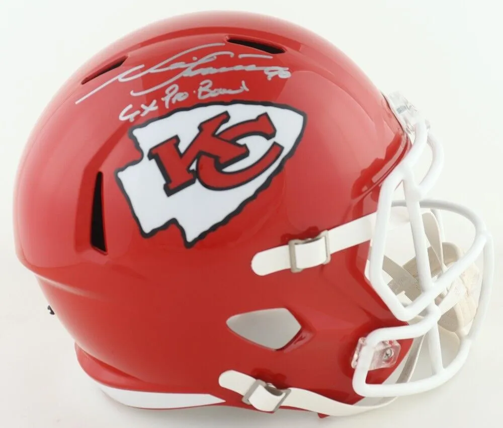 Neil Smith Signed Full Size Kansas City Chiefs Helmet Ins 6x Pro Bowl (Schwartz)