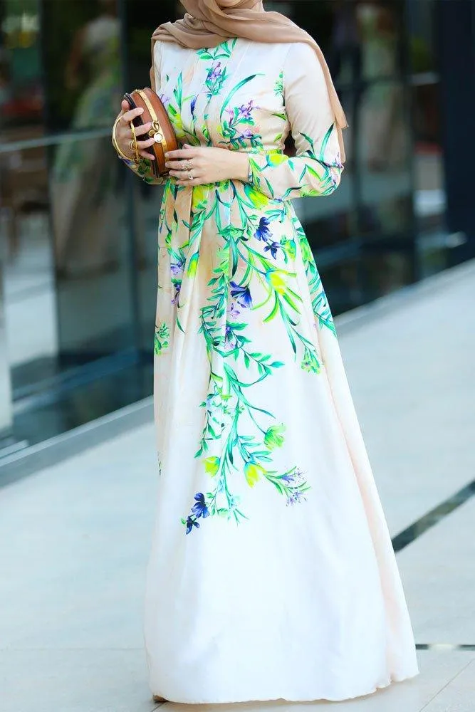 Neon Modest Dress