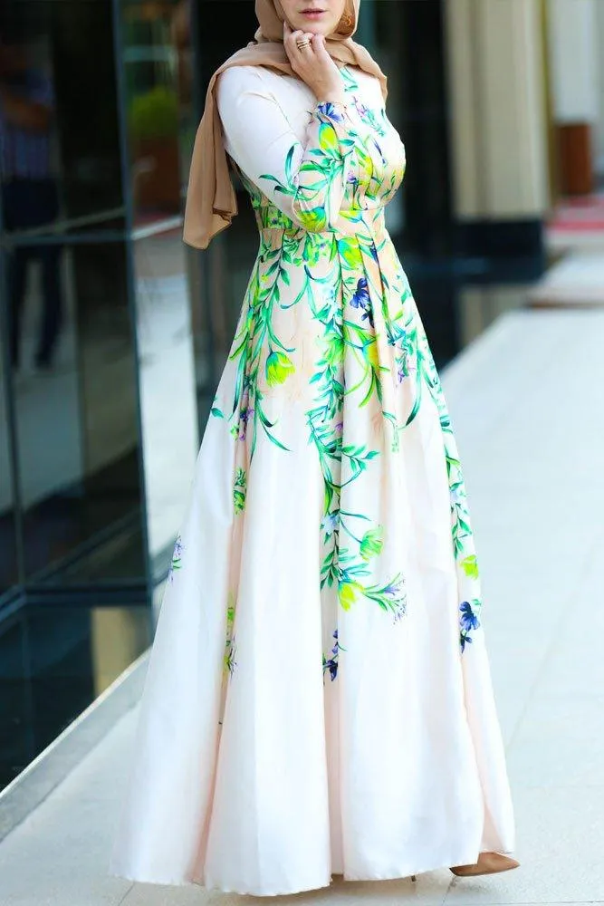 Neon Modest Dress