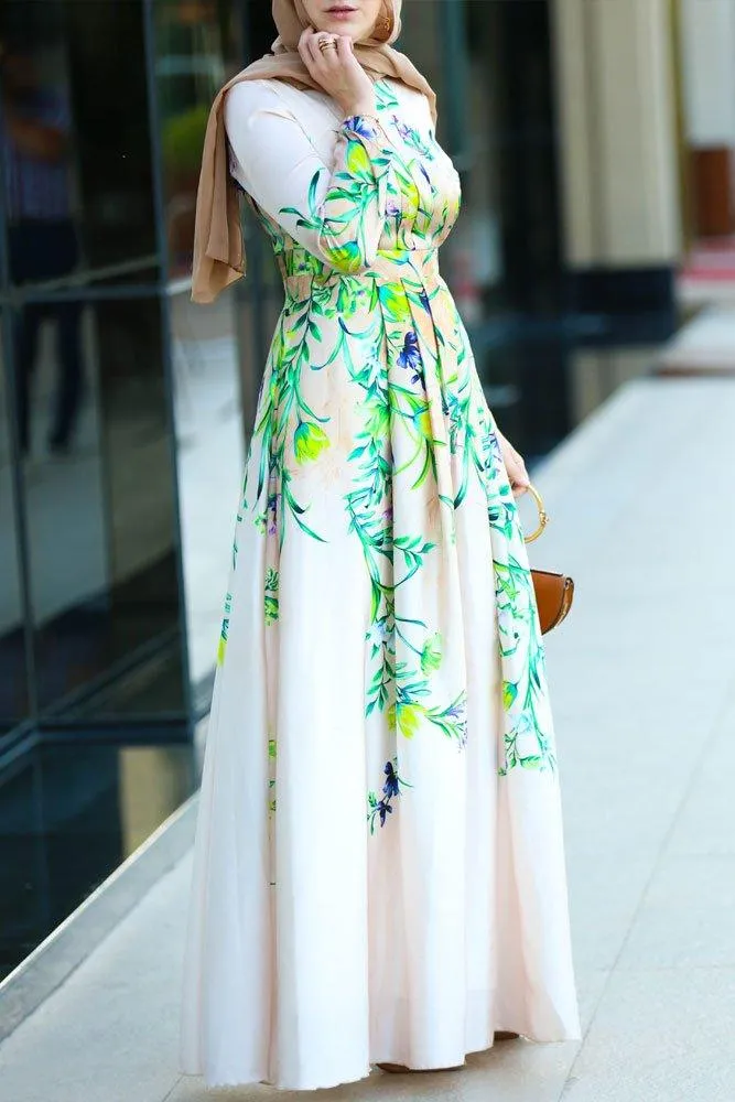 Neon Modest Dress