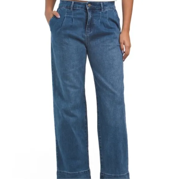 NEW BAGATELLE Denim Wide Leg Trouser Jean Size 30 31” inseam