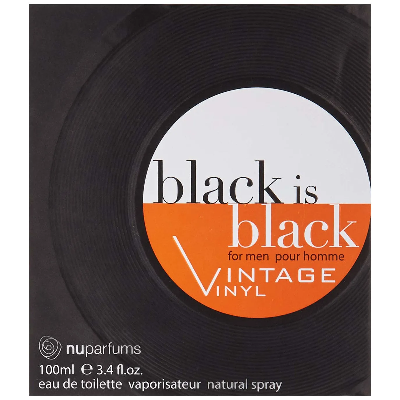Nuparfums Black Is Black Vintage Vinyl Eau De Toilette For Men 100ml