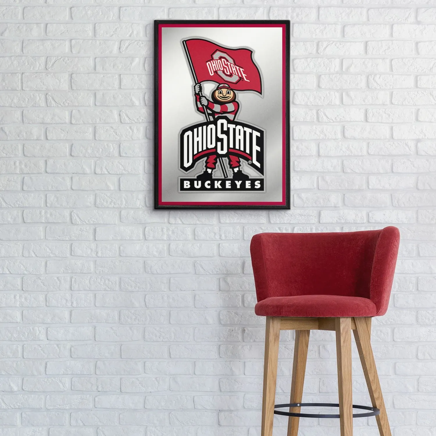 Ohio State Buckeyes: Mascot - Framed Mirrored Wall Sign
