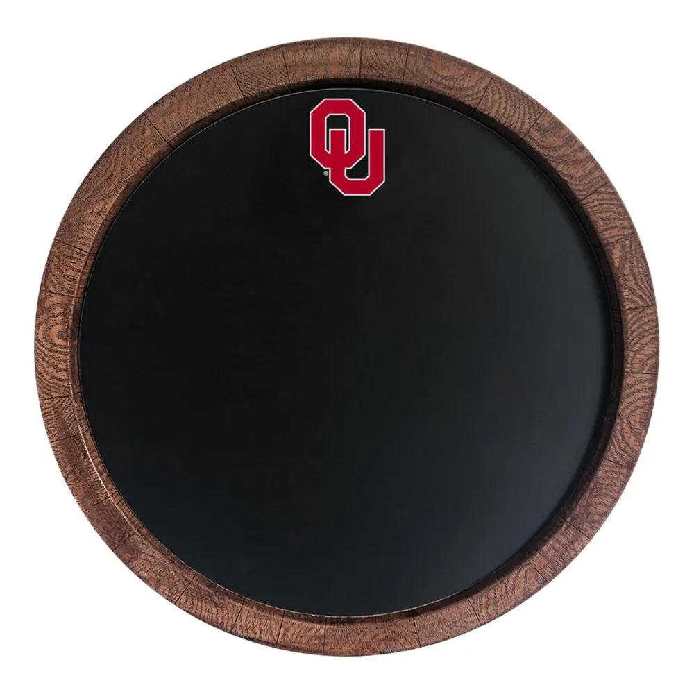 Oklahoma Sooners: Chalkboard "Faux" Barrel Top Sign