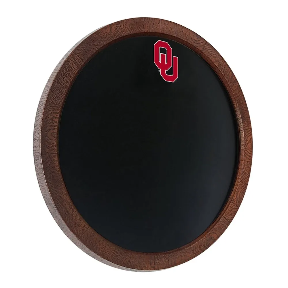 Oklahoma Sooners: Chalkboard "Faux" Barrel Top Sign