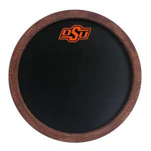 Oklahoma State Cowboys: Chalkboard "Faux" Barrel Top Sign