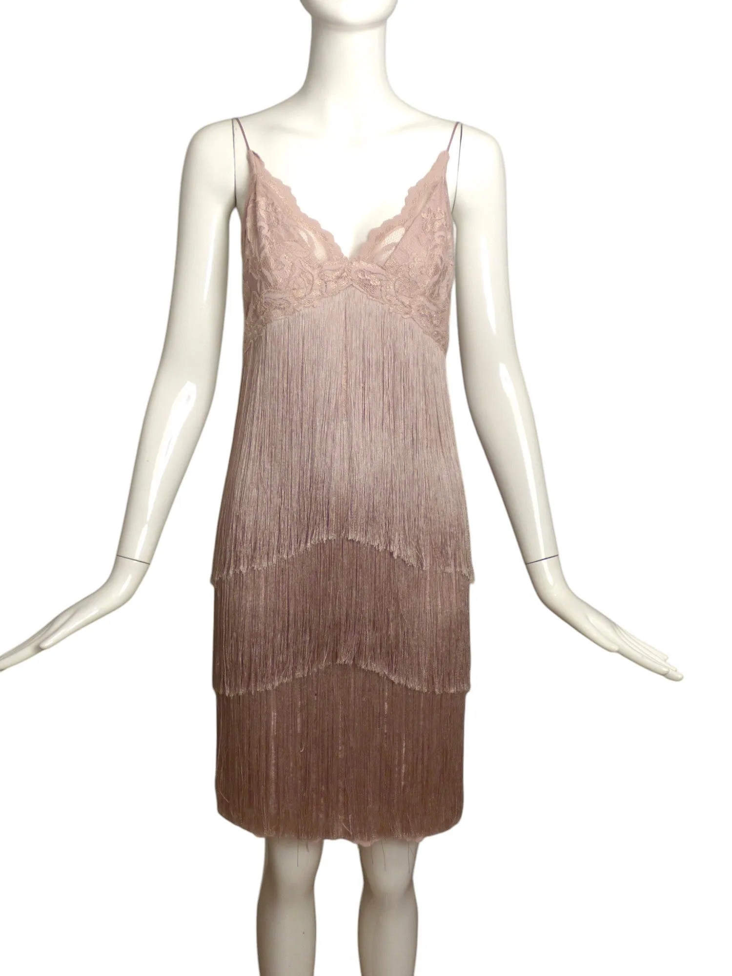 OLVI'S- NWT Lilac Fringe Slip Dress, Size 6