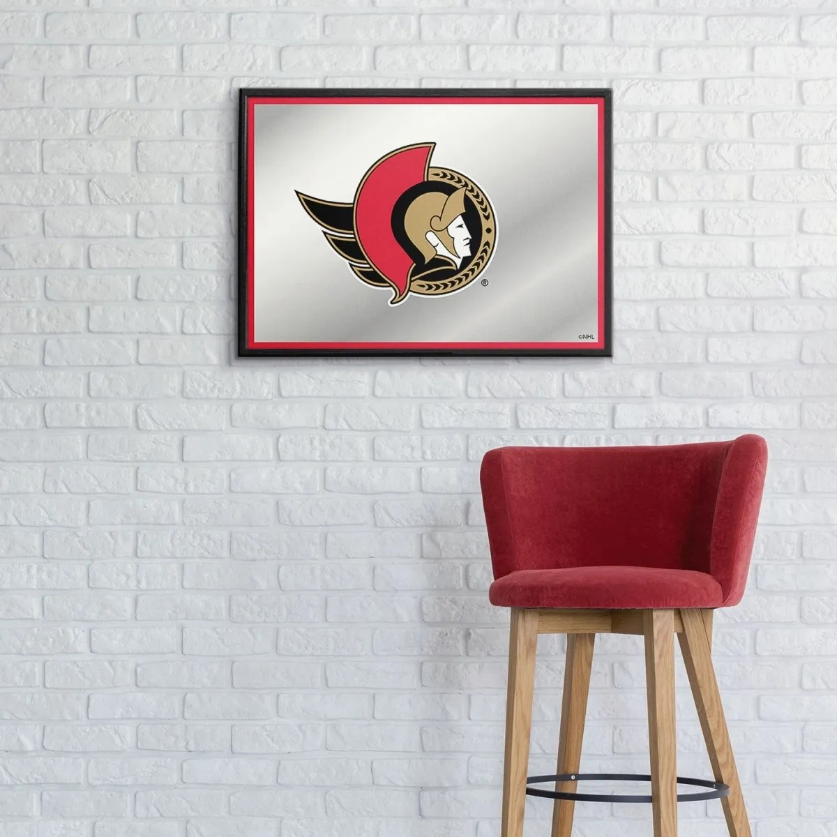 Ottawa Senators: Framed Mirrored Wall Sign