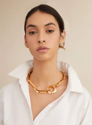 Outhouse   I   OH Beverly Center Epee Ferrum Link Chain Necklace Brass Gold Accessories  OHAW21NE801