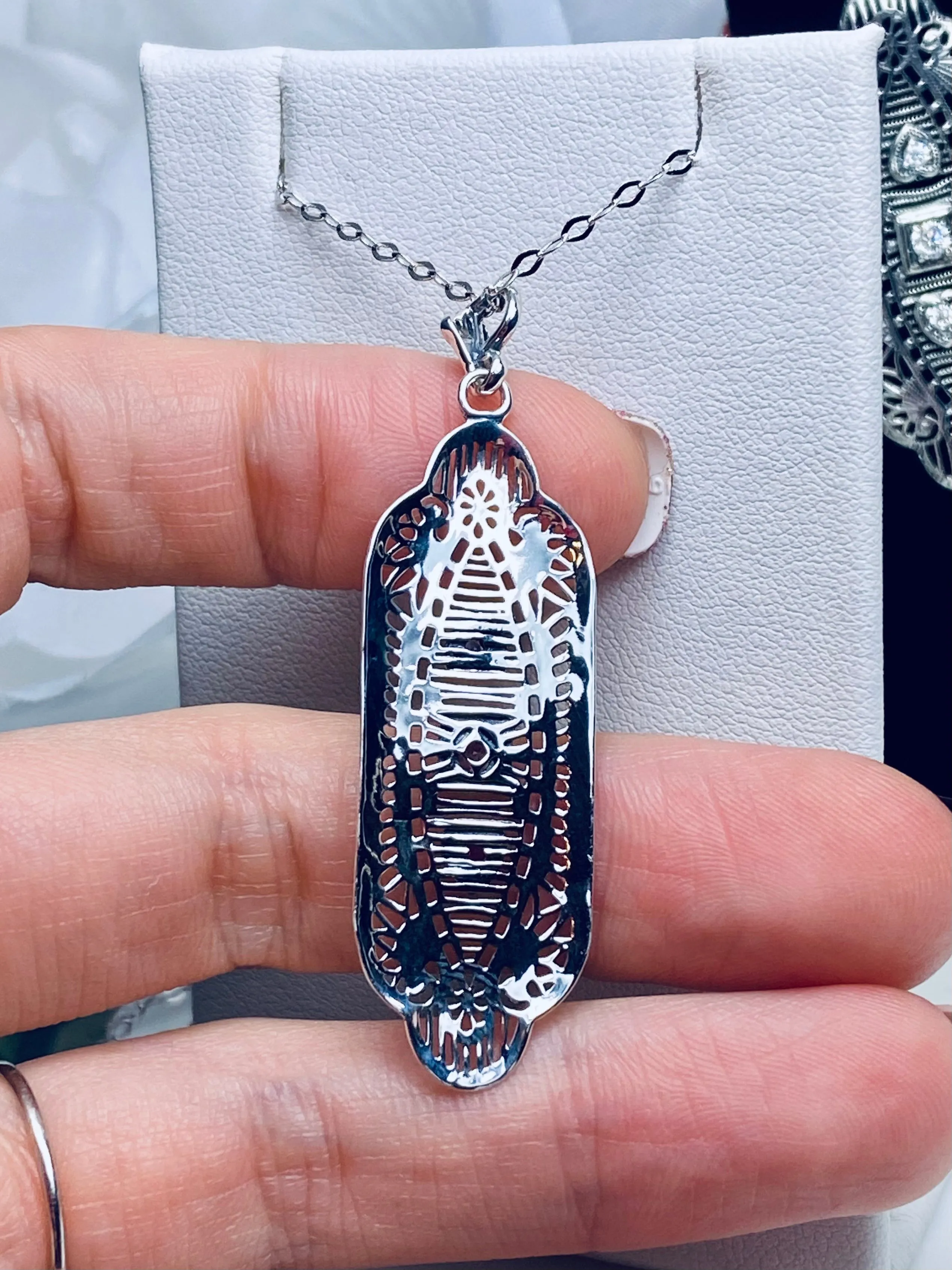 P359 Angel Wing Pendant Necklace, Simulated or Natural Gemstones, Vintage Revival Jewelry #P359