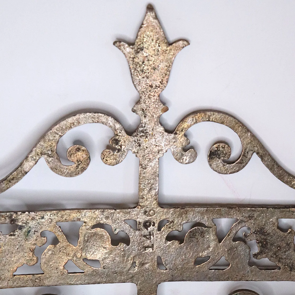 Pair American Lincoln Cambridge Tudor Revival Plated Brass Two-Light Wall Sconces