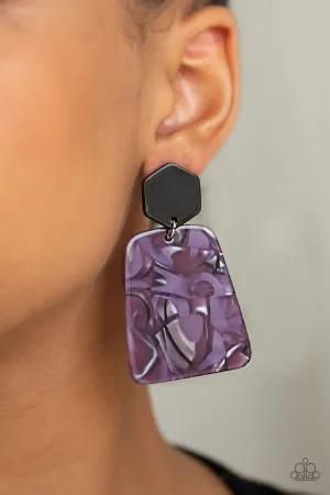 Paparazzi Majestic Mariner - Purple Post Earrings