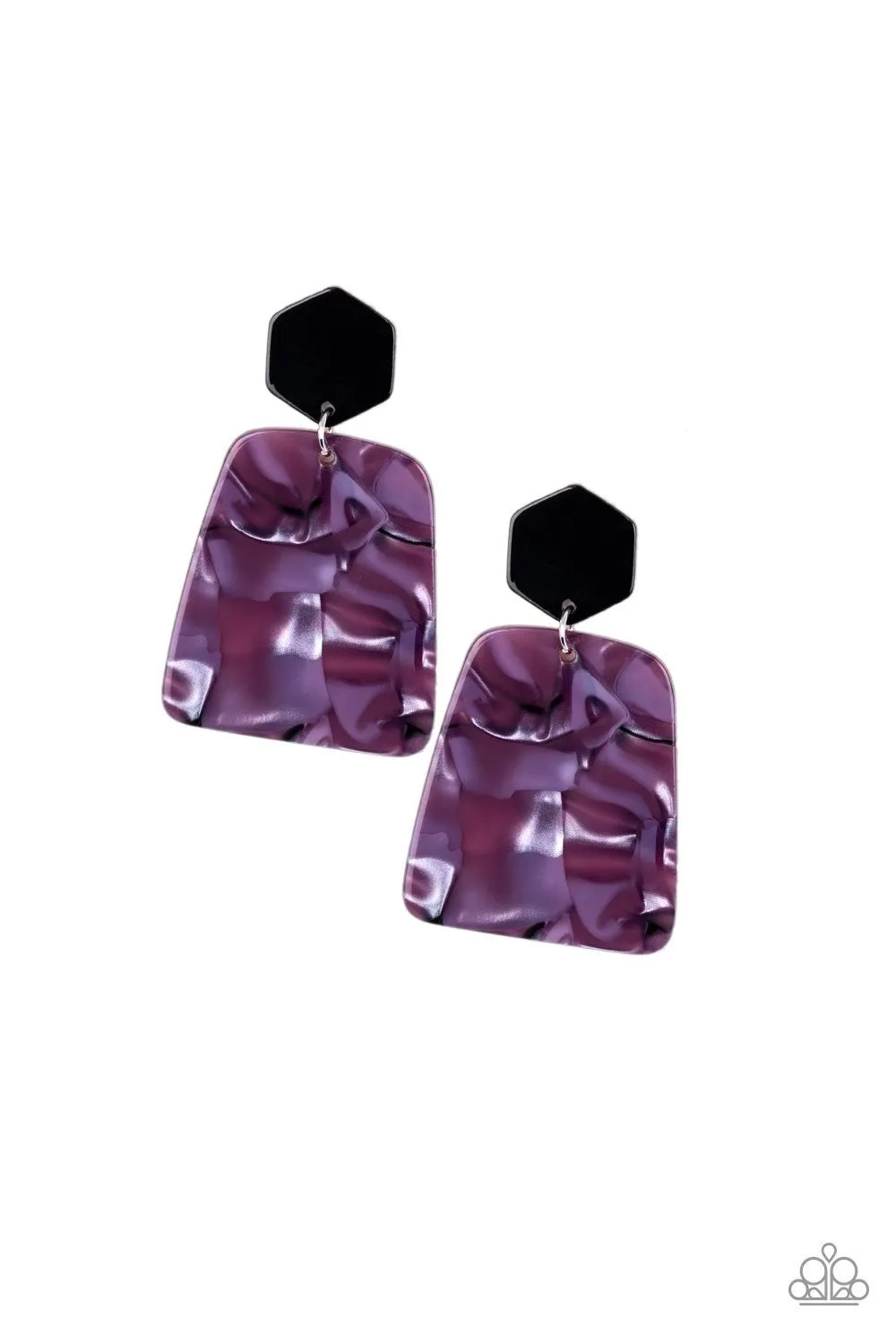 Paparazzi Majestic Mariner - Purple Post Earrings