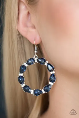 Paparazzi - Ring Around The Rhinestones - Blue Earrings