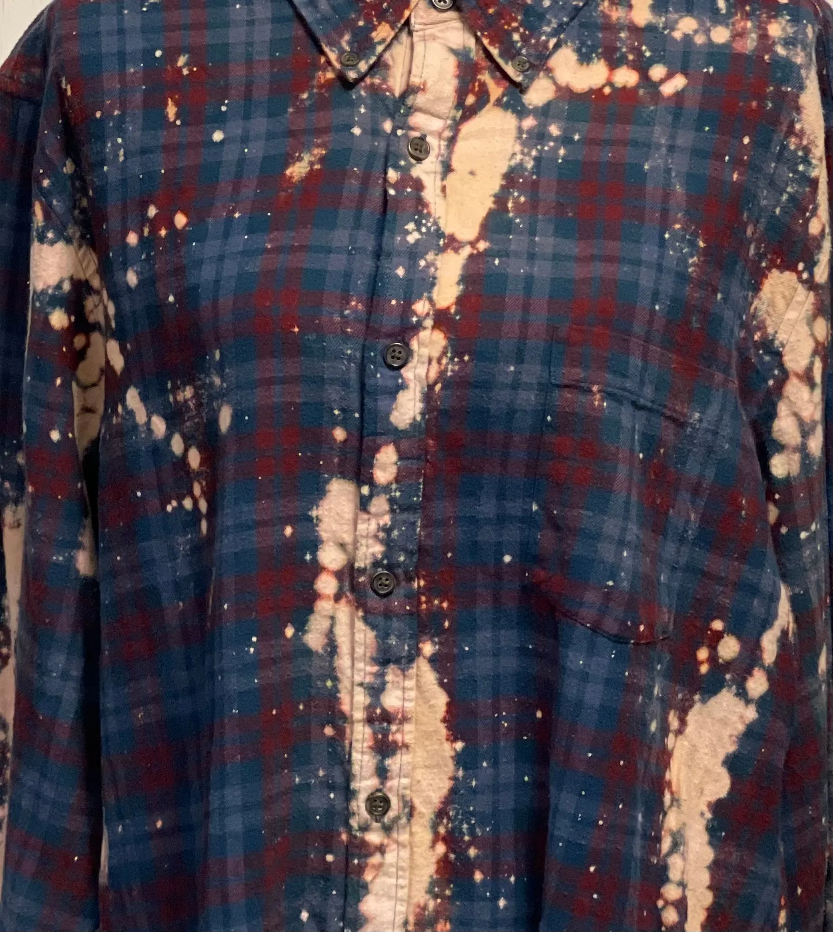 Patricia Distressed Flannel ~ Unisex Size Extra Large Tall