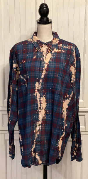 Patricia Distressed Flannel ~ Unisex Size Extra Large Tall