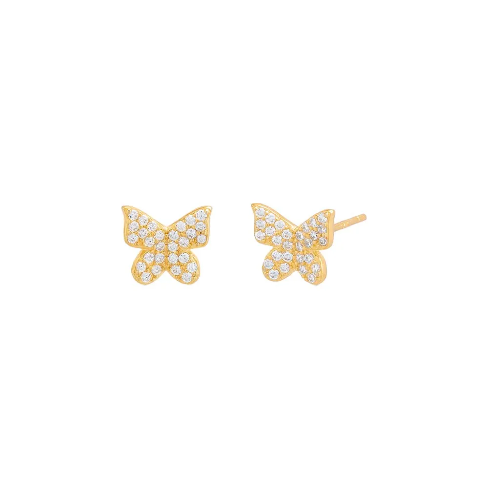 Pavé Butterfly Stud Earring