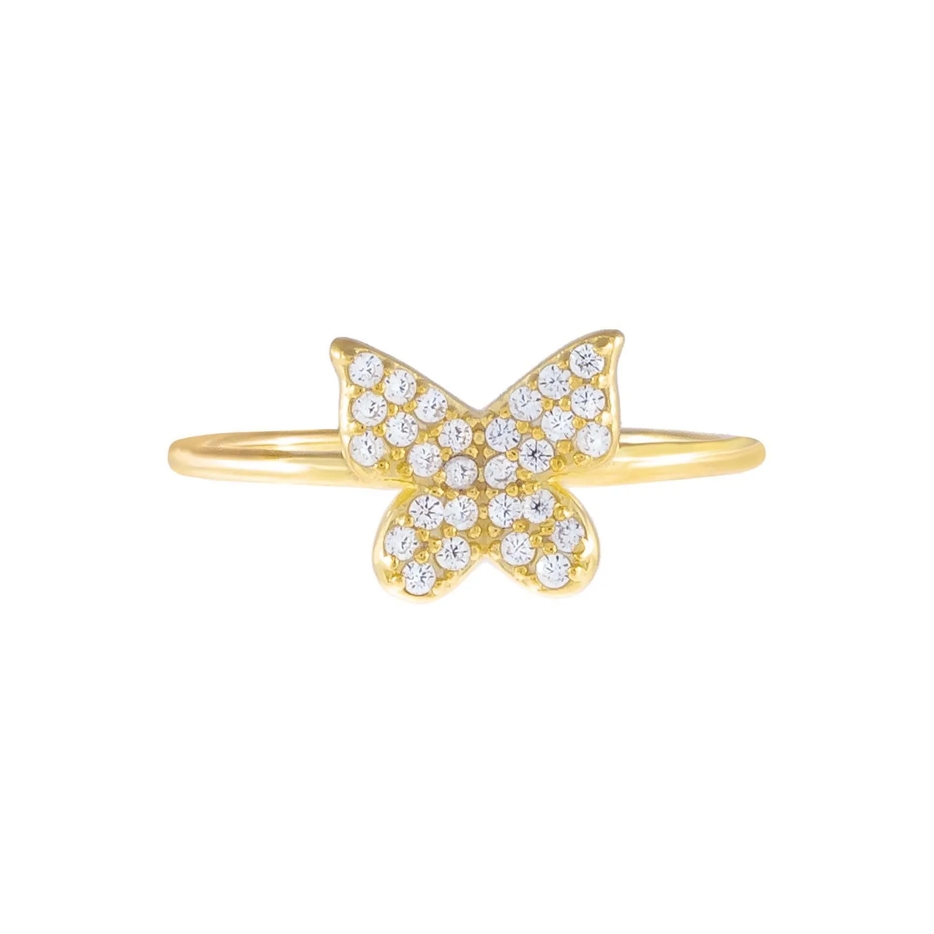 Pavé Dainty Butterfly Ring