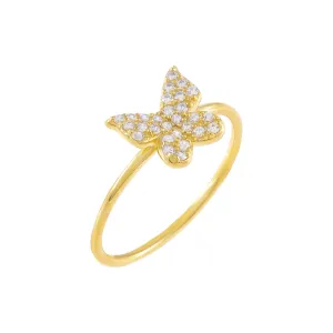 Pavé Dainty Butterfly Ring