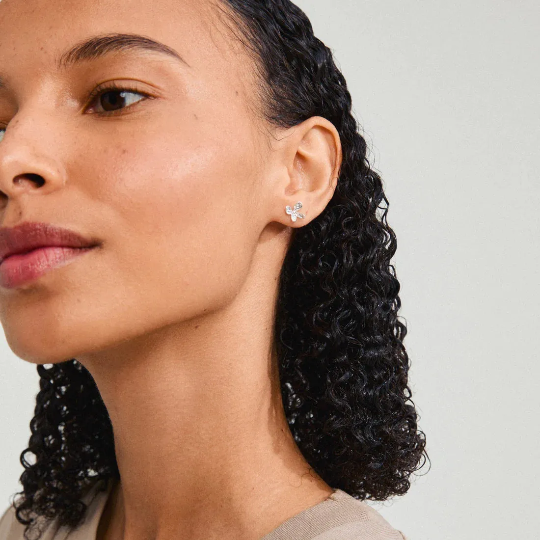 PILGRIM SILVER AGLAIA EARRINGS