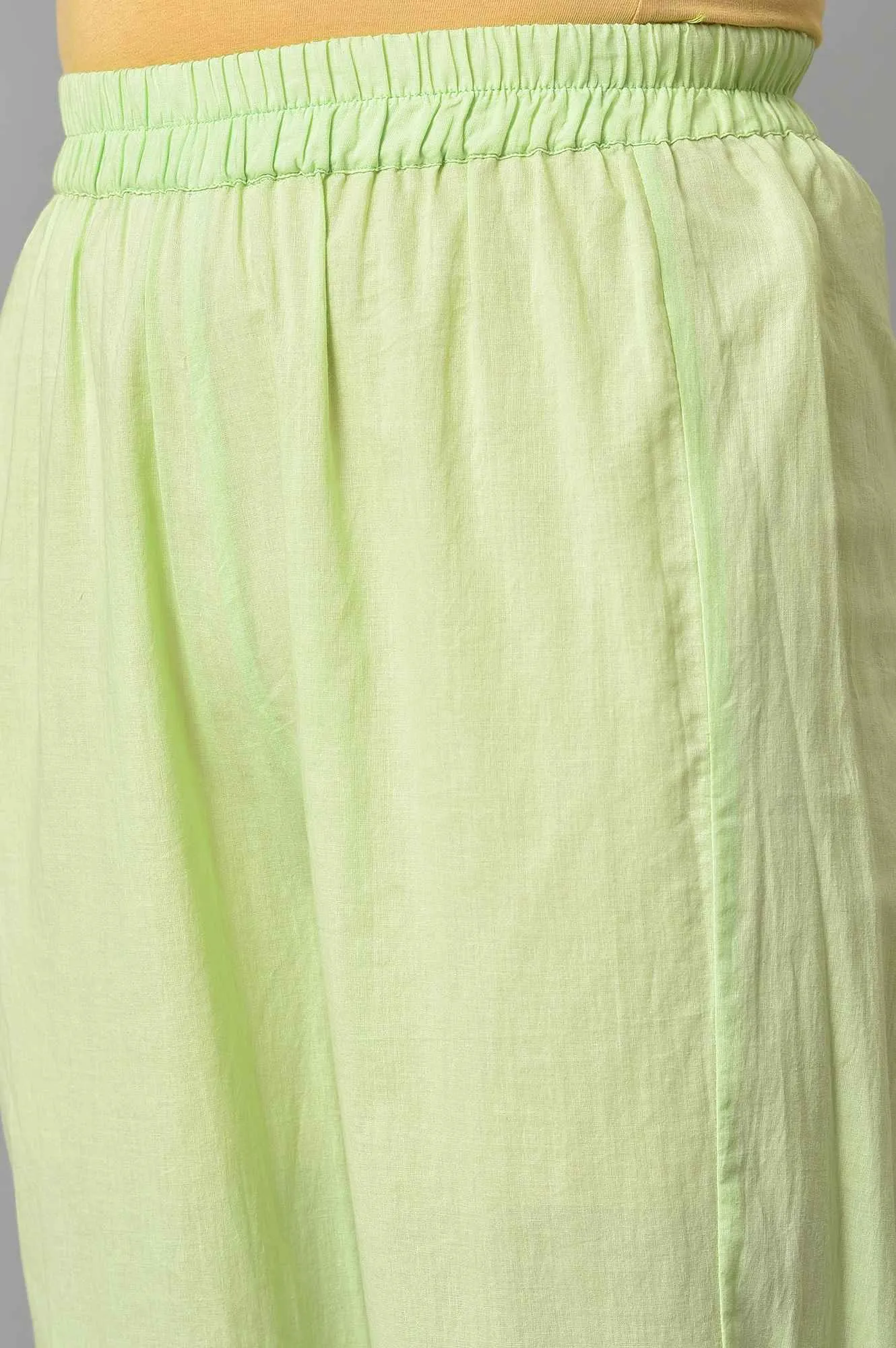 Pista Green Schiffli kurta And Palazzo Set