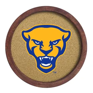 Pitt Panthers: Mascot - "Faux" Barrel Framed Cork Board