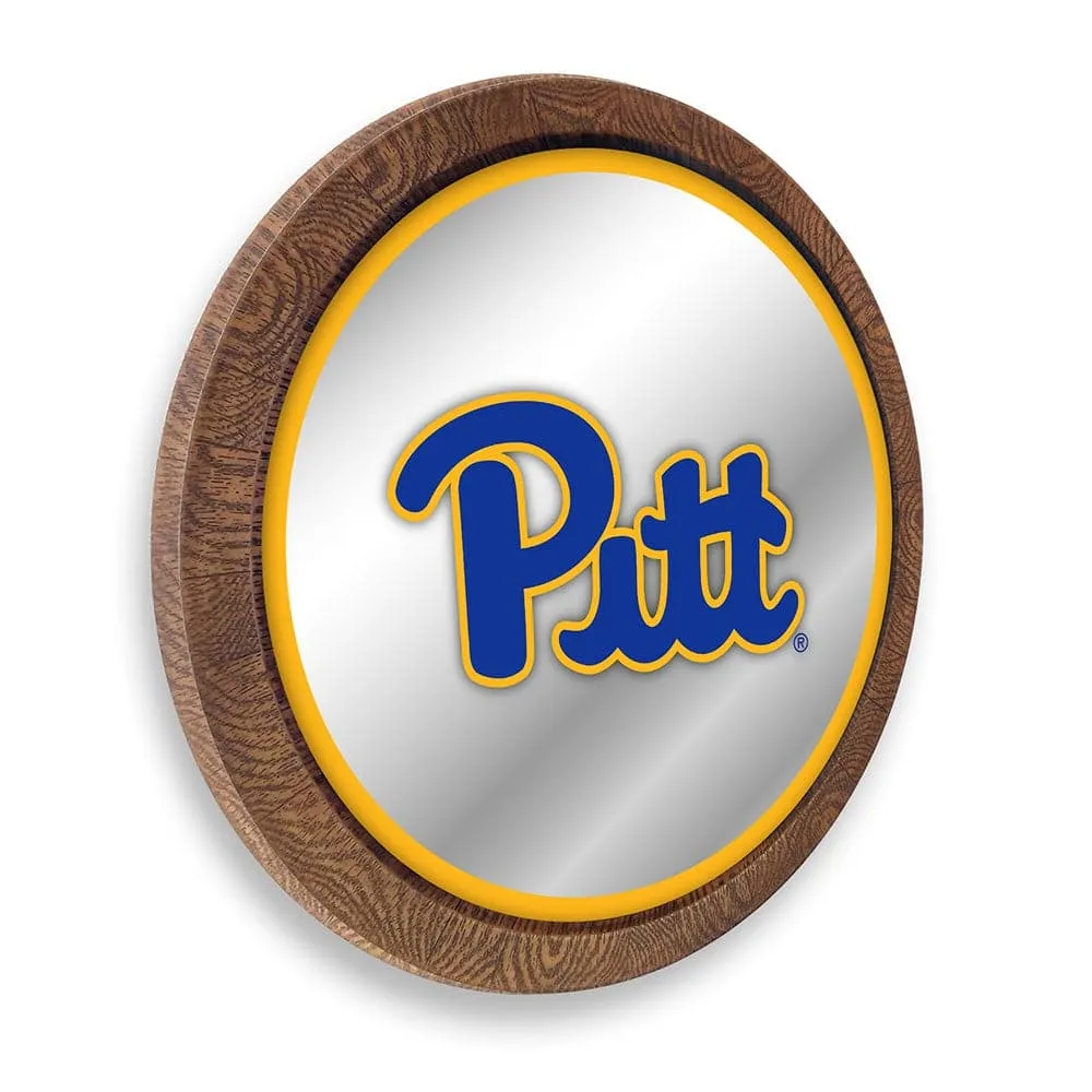 Pitt Panthers: "Faux" Barrel Top Mirrored Wall Sign