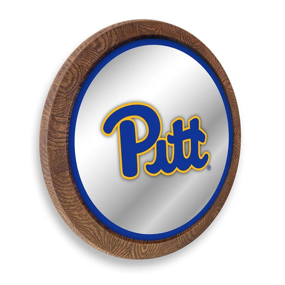 Pitt Panthers: "Faux" Barrel Top Mirrored Wall Sign