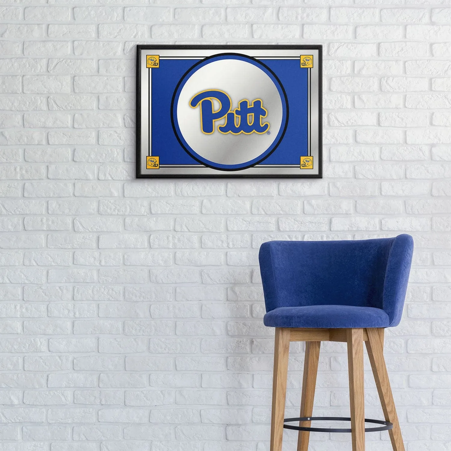 Pitt Panthers: Team Spirit - Framed Mirrored Wall Sign