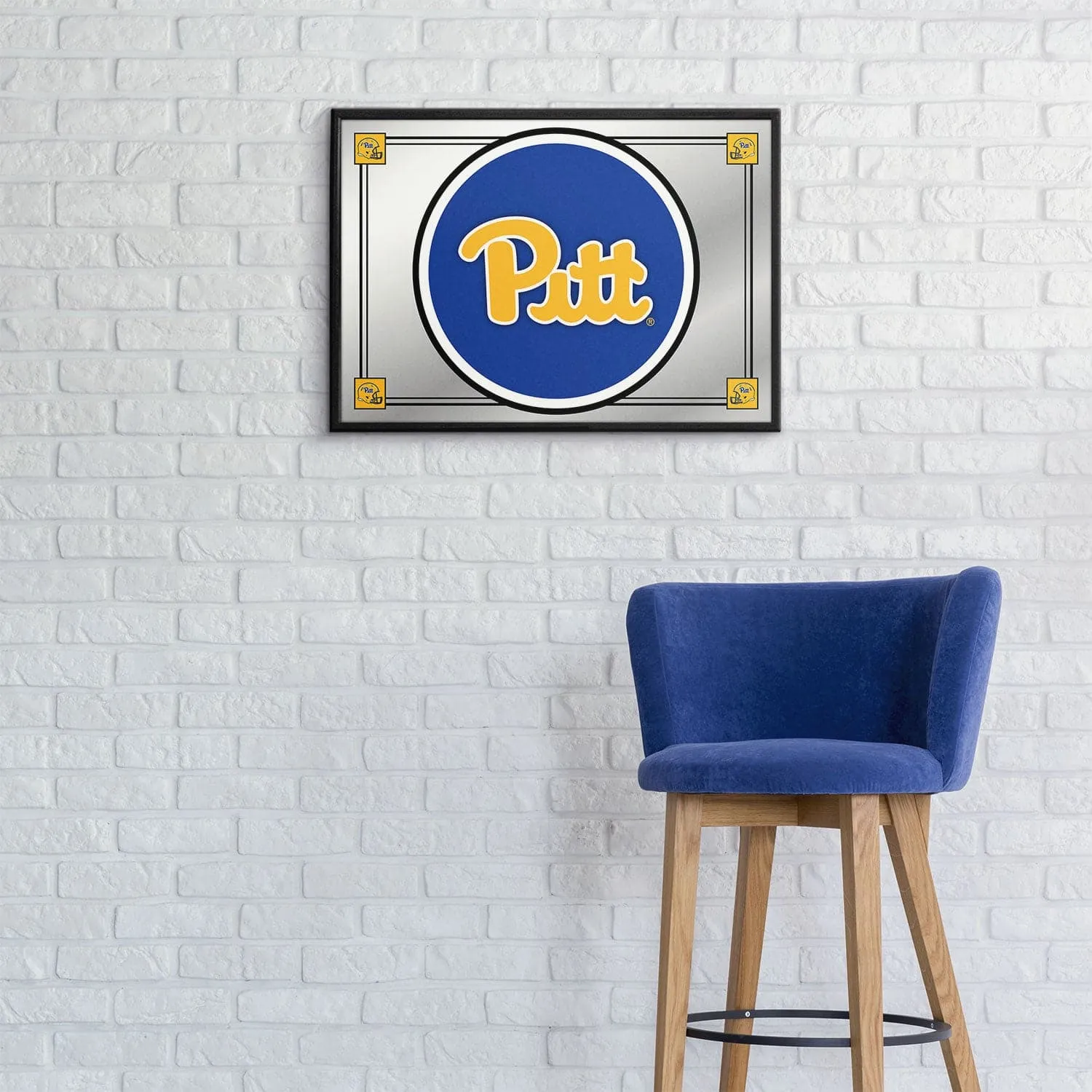 Pitt Panthers: Team Spirit - Framed Mirrored Wall Sign