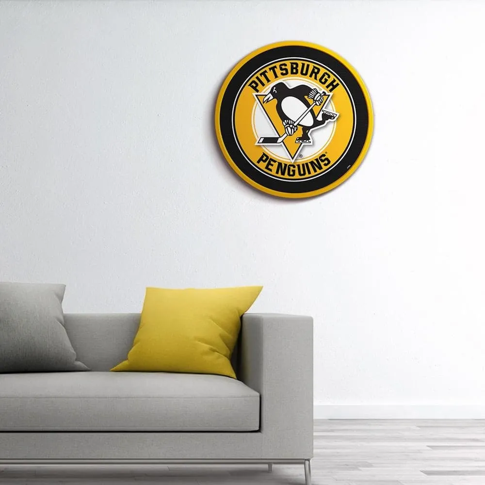Pittsburgh Penguins: Modern Disc Wall Sign