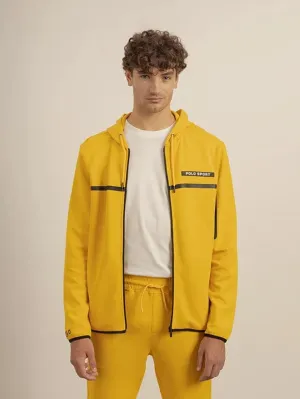 Polo Mens Sport Tech Fleece Hooded Sweater Top Yellow