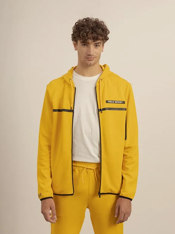 Polo Mens Sport Tech Fleece Hooded Sweater Top Yellow