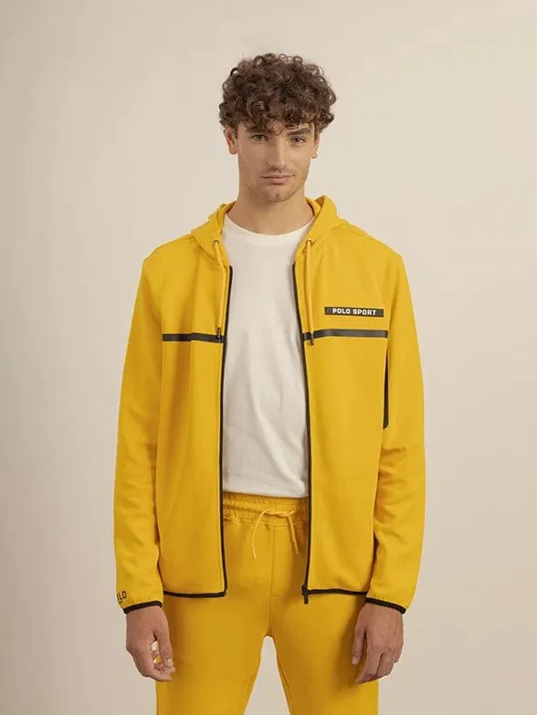 Polo Mens Sport Tech Fleece Hooded Sweater Top Yellow