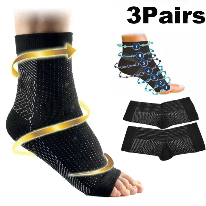 Premium Ankle Support Compression Sleeves – Breathable Sports Brace for Men & Women, Running & Outdoor Protection, 1/3/5 Pairs, Adjustable Fit, Comfortable Support