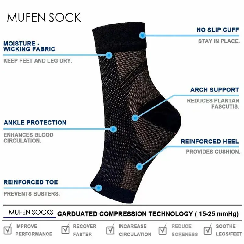 Premium Ankle Support Compression Sleeves – Breathable Sports Brace for Men & Women, Running & Outdoor Protection, 1/3/5 Pairs, Adjustable Fit, Comfortable Support