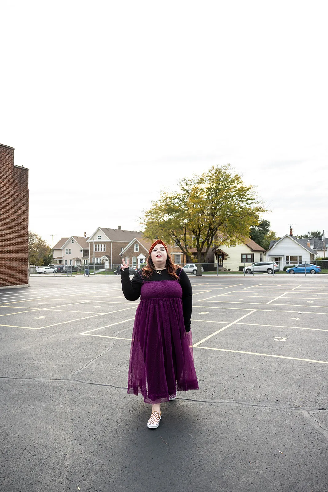 priscilla tulle dress in eggplant