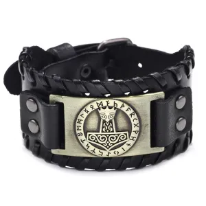 Pulseira de Couro Vintage
